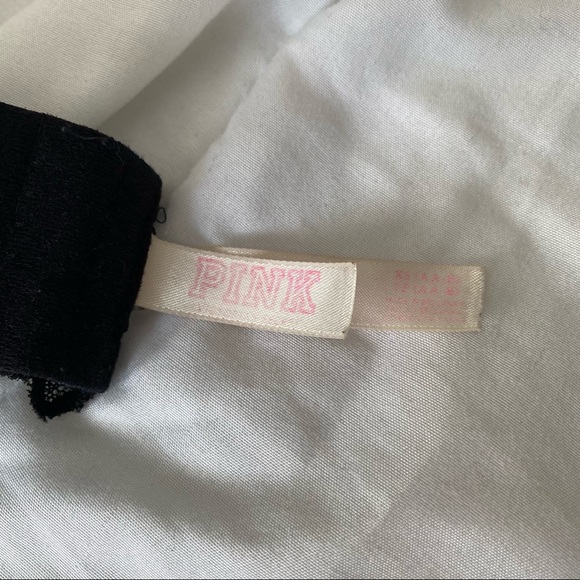 PINK HALTER LACE BRALETTE - Picture 4 of 4